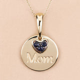 0.20 Carat Genuine Blue Sapphire .925 Sterling Silver Pendant