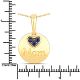 0.20 Carat Genuine Blue Sapphire .925 Sterling Silver Pendant