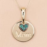 0.17 Carat Genuine Emerald .925 Sterling Silver Pendant