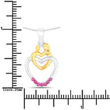 0.14 Carat Genuine Ruby .925 Sterling Silver Pendant