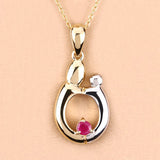 0.20 Carat Genuine Ruby .925 Sterling Silver Pendant