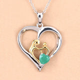 0.45 Carat Genuine Emerald .925 Sterling Silver Pendant