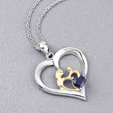 0.50 Carat Genuine Blue Sapphire .925 Sterling Silver Pendant