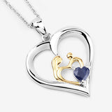 0.50 Carat Genuine Blue Sapphire .925 Sterling Silver Pendant