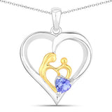 0.45 Carat Genuine Tanzanite .925 Sterling Silver Pendant