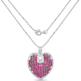 8.03 Carat Genuine Ruby .925 Sterling Silver Pendant