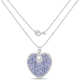 6.17 Carat Genuine Tanzanite .925 Sterling Silver Pendant