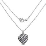 1.30 Carat Genuine Tanzanite and White Topaz .925 Sterling Silver Pendant