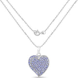 3.97 Carat Genuine Tanzanite .925 Sterling Silver Pendant