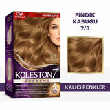 Wella Koleston Supreme 7/3 Hazelnut Hair Dye: 100% Gray Coverage, Rich Color & Conditioning, Permanent At-Home Hair Color Kit