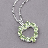 1.70 Carat Genuine Peridot .925 Sterling Silver Pendant
