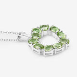 1.70 Carat Genuine Peridot .925 Sterling Silver Pendant