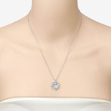 1.90 Carat Genuine Swiss Blue Topaz .925 Sterling Silver Pendant