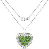 4.62 Carat Genuine Chrome Diopside .925 Sterling Silver Pendant