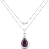 14.10 Carat Genuine Ruby .925 Sterling Silver Pendant