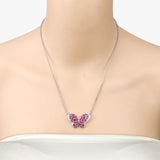 4.15 Carat Genuine Ruby and White Zircon .925 Sterling Silver Pendant
