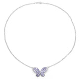3.31 Carat Genuine Tanzanite & White Topaz .925 Sterling Silver Pendant