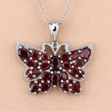 4.90 Carat Genuine Garnet .925 Sterling Silver Pendant