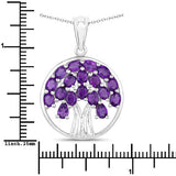 2.94 Carat Genuine Amethyst .925 Sterling Silver Pendant