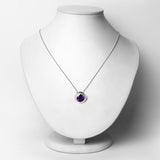3.30 Carat Genuine Amethyst .925 Sterling Silver Pendant