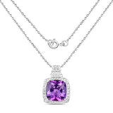 5.85 Carat Genuine Amethyst .925 Sterling Silver Pendant