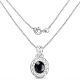 5.94 Carat Dyed Sapphire .925 Sterling Silver Pendant