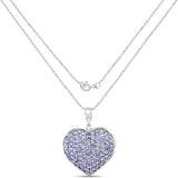 4.86 Carat Genuine Tanzanite .925 Sterling Silver Pendant