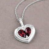 2.66 Carat Genuine Garnet and White Topaz .925 Sterling Silver Pendant