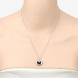 2.66 Carat Genuine Garnet and White Topaz .925 Sterling Silver Pendant