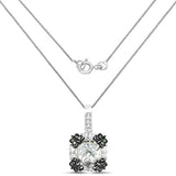 2.72 Carat Genuine Multi Stones .925 Sterling Silver Pendant