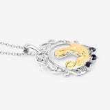 0.12 Carat Genuine Blue Sapphire .925 Sterling Silver Pendant