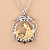 0.12 Carat Genuine Blue Sapphire .925 Sterling Silver Pendant