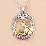 0.14 Carat Genuine Ruby .925 Sterling Silver Pendant