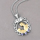 0.11 Carat Genuine Tanzanite .925 Sterling Silver Pendant