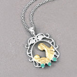 0.09 Carat Genuine Emerald .925 Sterling Silver Pendant