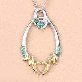 0.15 Carat Genuine Emerald .925 Sterling Silver Pendant