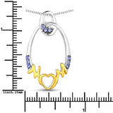 0.18 Carat Genuine Tanzanite .925 Sterling Silver Pendant