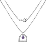 10.70 Carat Genuine Amethyst .925 Sterling Silver Pendant