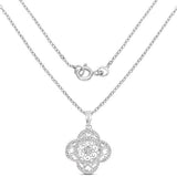 0.57 Carat Genuine White Diamond .925 Sterling Silver Pendant