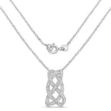 0.54 Carat Genuine White Diamond .925 Sterling Silver Pendant