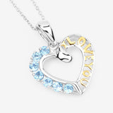 0.84 Carat Genuine Swiss Blue Topaz .925 Sterling Silver Pendant
