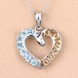 0.84 Carat Genuine Swiss Blue Topaz .925 Sterling Silver Pendant
