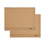 Ocean Home Jute Placemats Set of 2 - Natural Woven Table Mats for Rustic & Bohemian Dining Decor - 17.72 x 13.78 inches