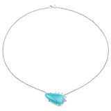 13.41 Carat Genuine Amazonite And White Topaz .925 Sterling Silver Pendant