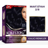 Wella Koleston Supreme Blue Black Hair Dye 2/8: Intense Color, Gray Coverage & Conditioning - At-Home Permanent Hair Color Kit