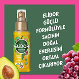 Elidor Avocado & Grape Seed Oil Hair Serum: Shine & Strength - Paraben Free, Lightweight Natural Hair Oil