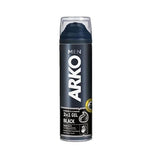 Arko Men Black Gel Shaving Gel for Men - 200ml Activated Charcoal Dual-Purpose Formula