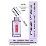 Loreal Paris Revitalift Filler: Hyaluronic Acid + Caffeine Eye Serum - Reduce Dark Circles, Wrinkles, & Puffiness for Brighter Eyes