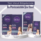 Sesu Sensitive Skin Wax Strips - Gentle Hair Removal for Short Hair, Easy to Use, Sugar-Free Formula