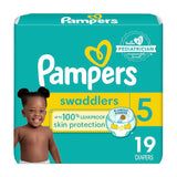 Pampers Baby Diapers - Swaddlers - Size 5, 132 Count, Ultra Absorbent Disposable Infant Diaper